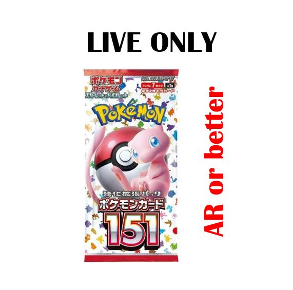 151 (JP) Packs: AR+, LIVE ONLY, Japanese Pokemon Booster Cards