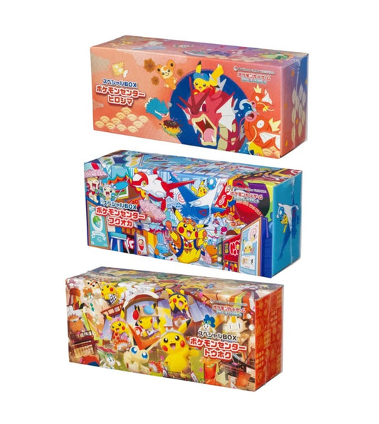 Pokemon Center Special Box Collections - Tohoku Hiroshima Fukuoka