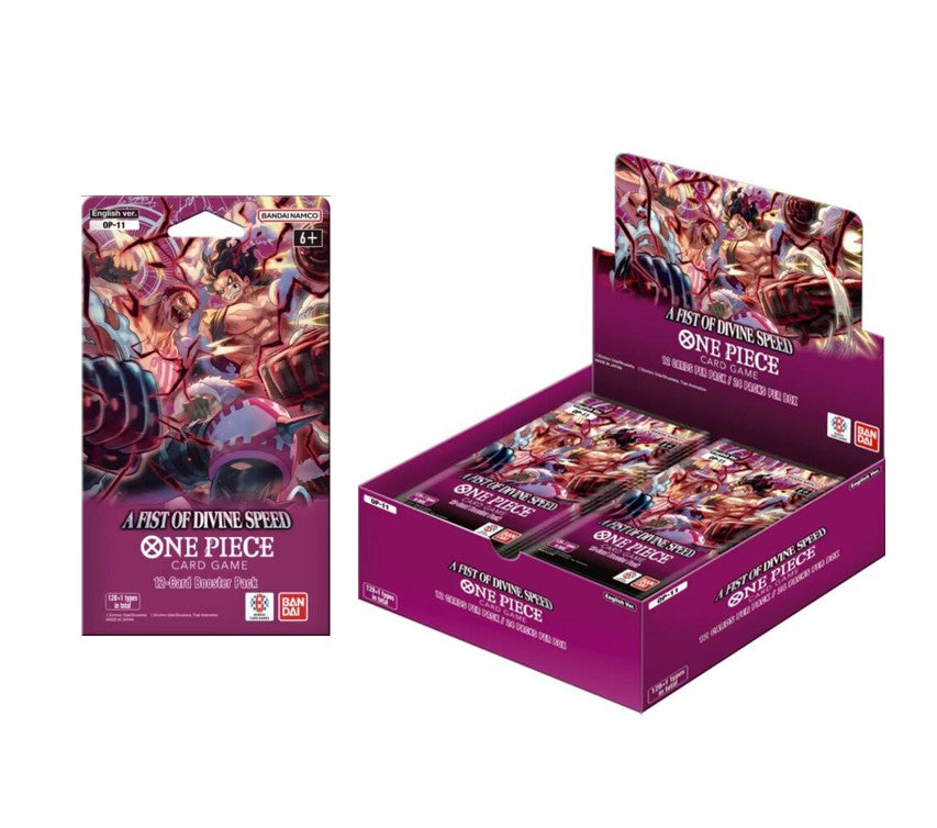 One Piece OP-11 Booster Box 'A Fist Of Divine Speed' (Japanese, Factory Sealed) US Seller One Piece OP-11 Booster Box 'A Fist Of Divine Speed' (Japanese, Factory Sealed) US Seller