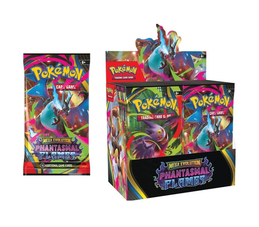 Phantasmal Flames: English Pokemon Mega ME2 Booster Packs / Box
